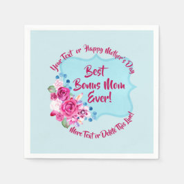 Guardanapo De Papel Passo Dia de as mães Bono Mãe Alterar Texto Pequen