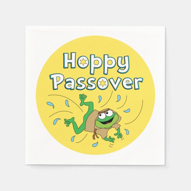 Guardanapo De Papel Passover Cocktail Napkins "Hoppy Passover" (Frente)