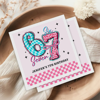 Guardanapo De Papel Pastel 67 Six Seven Girl Birthday Party