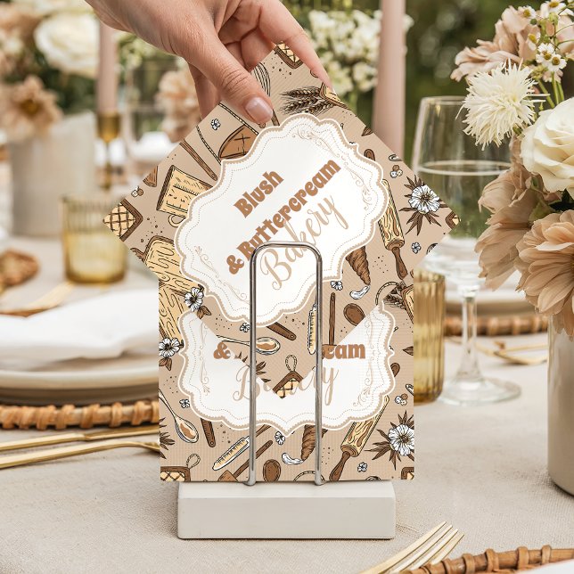 Guardanapo De Papel Pastel Bakery Branding (Criador carregado)