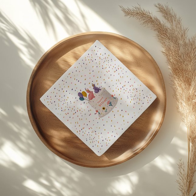 Guardanapo De Papel Pastel Bunny Joint Birthday Sister Brother (Criador carregado)