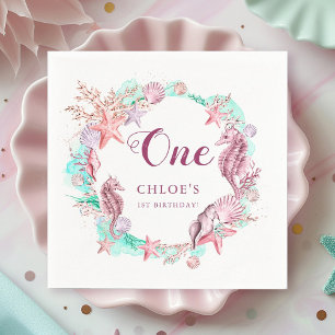 Guardanapo De Papel Pastel Colorido Sob O Aniversário Do Mar