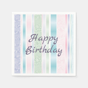 Guardanapo De Papel Pastel Damask For Birthday