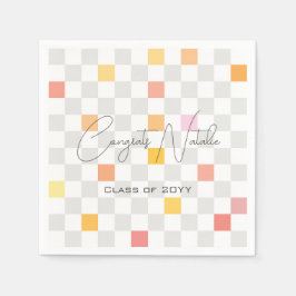 Guardanapo De Papel Pastel e Cinzas verificam Festa de formatura estét