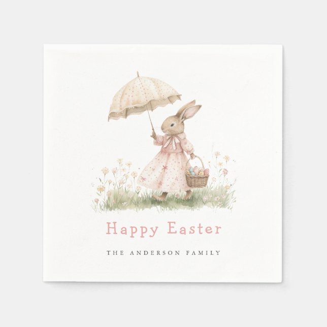 Guardanapo De Papel Pastel Easter Bunny (Frente)