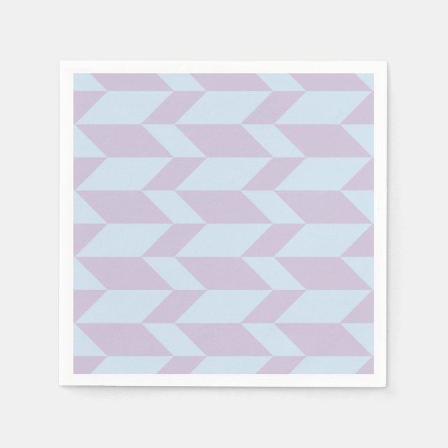 Guardanapo De Papel Pastel em Pó com Stripe Cevon com Seta de Dois Ton (Frente)