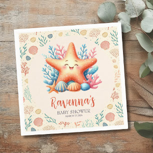 Guardanapo De Papel Pastel Estrela-do-Mar Personalizada Baby Shower