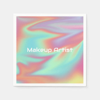 Guardanapo De Papel Pastel Holographic Swirl Abstract