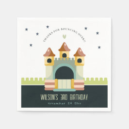 Guardanapo De Papel Pastel Jumping Castle Jump & Play Aniversário de c