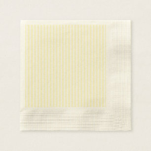 Guardanapo De Papel Pastel Lemon Yellow e White Stripes Pale Yellow