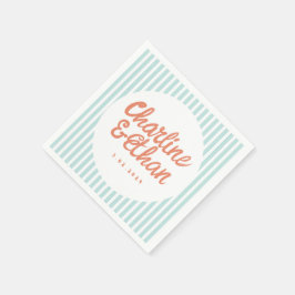Guardanapo De Papel Pastel Manuscrito Retro Casamento Napkins