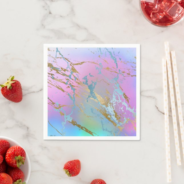 Guardanapo De Papel Pastel Marble | Girly Millennium Ombre Watercolor (Insitu)