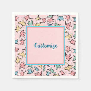 Guardanapo De Papel Pastel personalizado deixa cor-de-rosa