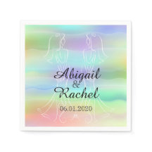 Pastel Rainbow Brides Casamento Napkin