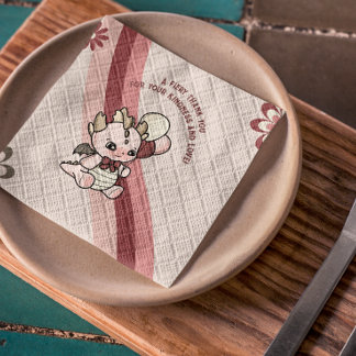 Guardanapo De Papel Pastel Retro Cor-de-rosa Balões Cachorros Bebês Dr