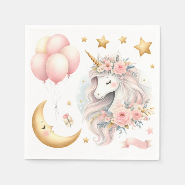 Guardanapo De Papel Pastel Unicorn (Frente)