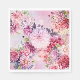 Guardanapo De Papel Pastel Watercolor Floral Napkins