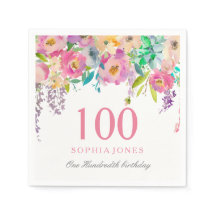 Pastel Watercolor Flowers 100ª Festa de aniversári