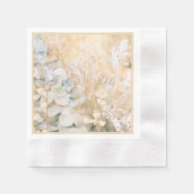 Guardanapo De Papel Pastel Wildflower Meadow Weding (Frente)