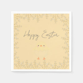 Guardanapo De Papel Pastel Yellow Páscoa Napkins - Personalizado