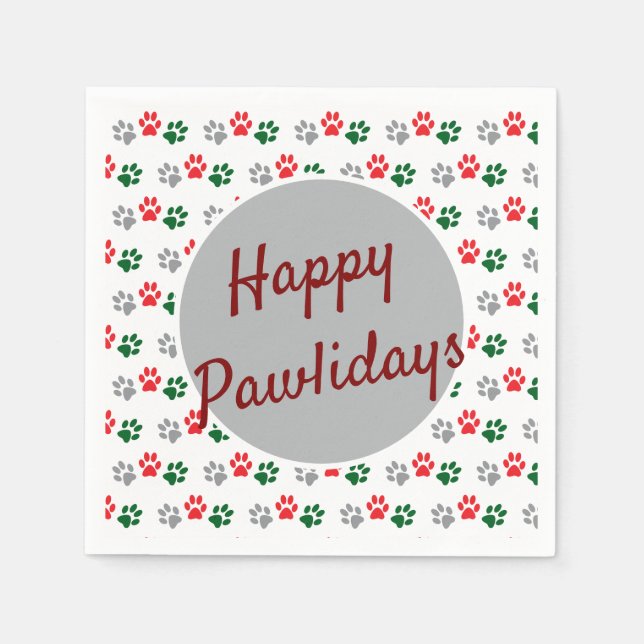 Guardanapo De Papel Patas de Natal (Frente)
