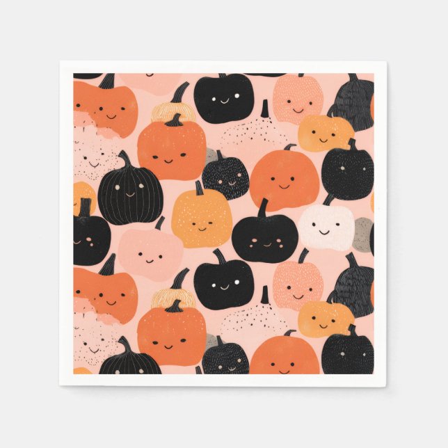 Guardanapo De Papel Patch da abóbora do Halloween (Frente)