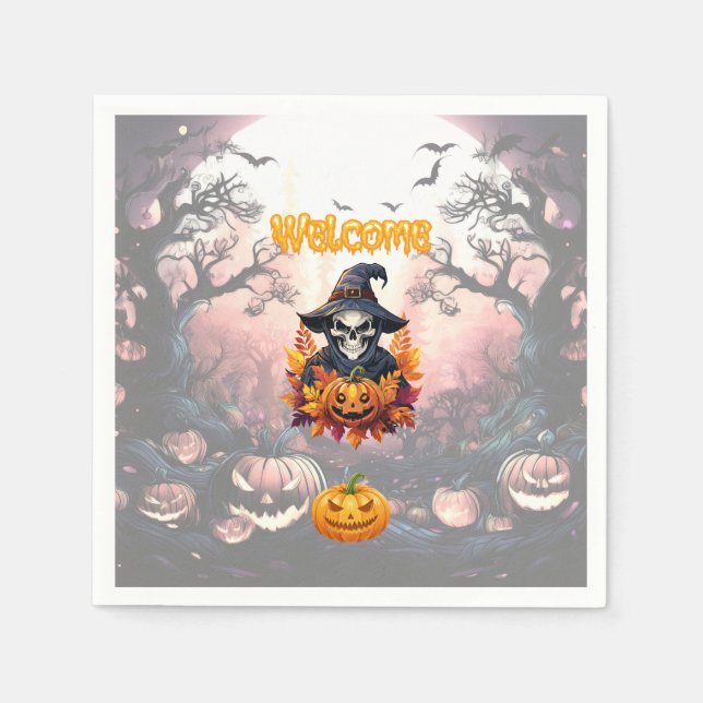 Guardanapo De Papel Patch da Bomba do Halloween (Frente)