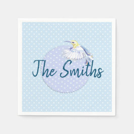 Guardanapo De Papel Patch do Hummingbird sobre as Bolinhas