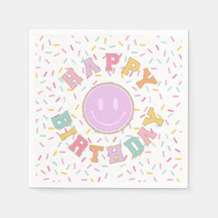 Guardanapo De Papel Patch Preppy - Letra Birthday