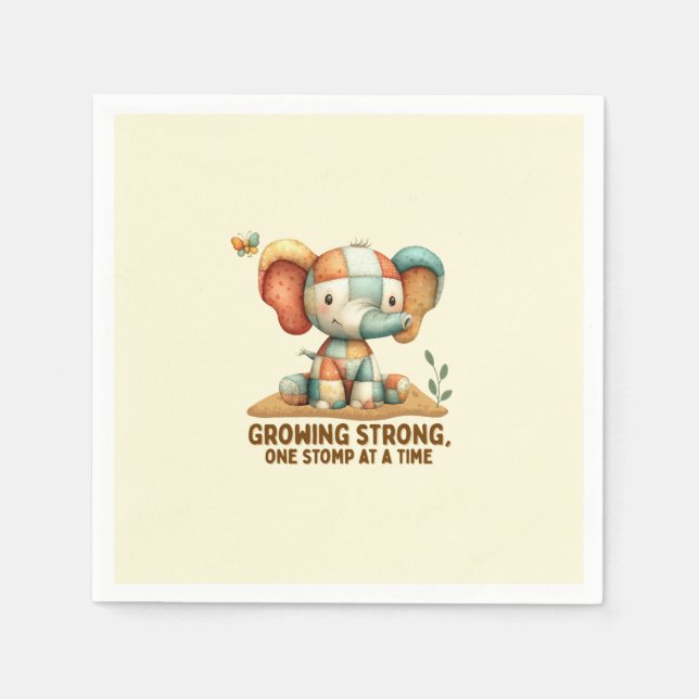 Guardanapo De Papel Patchwork Elephant “Growing Strong (Frente)