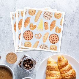 Guardanapo De Papel Patisserie French Bakery Pastelaria Comida Arte de
