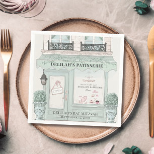 Guardanapo De Papel Patisserie Paris Green Bat Mitzvah