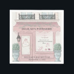 Guardanapo De Papel Patisserie Paris Pink Bat Mitzvah<br><div class="desc">Este bonitinho café/padaria/pastelaria/guardanapo de papel Bat Mitzvah,  da moça temática patisserie/padaria/cafe,  apresenta uma praça de pastelaria em rosa. Personalize para suas necessidades. Você pode encontrar mais produtos correspondentes na minha loja.</div>