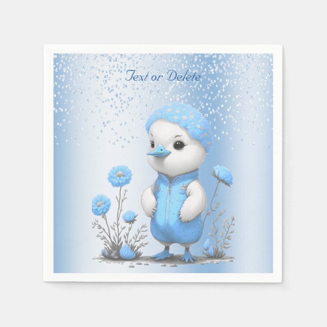 Guardanapo De Papel Pato Azul Napkins (Frente)