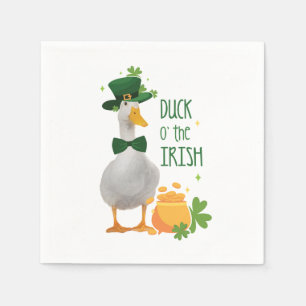 Guardanapo De Papel Pato da Rua irlandesa. Dia dos Patricks