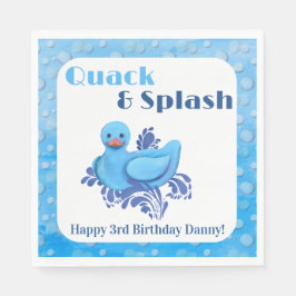 Guardanapo De Papel Pato Quack e Splash 3º Aniversário