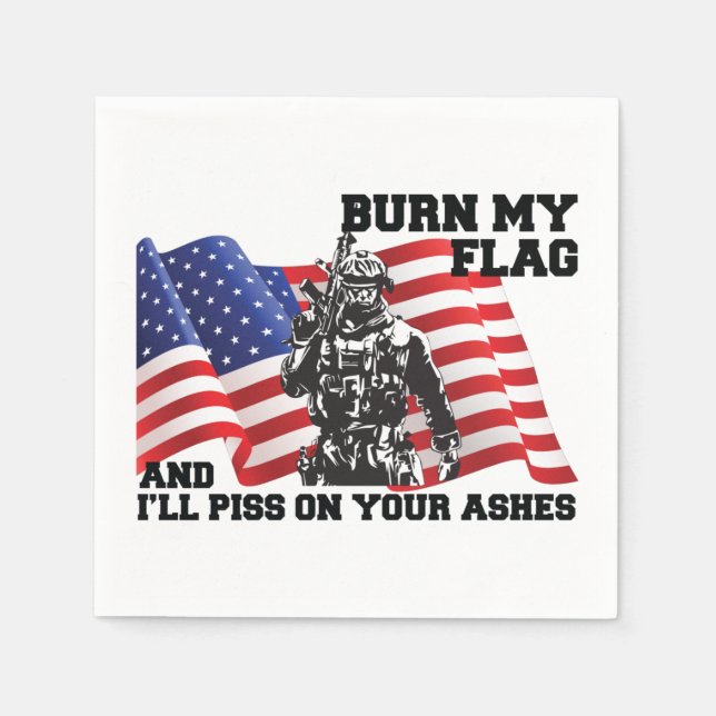 Guardanapo De Papel Patriota Americano (Frente)