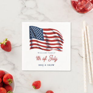 Guardanapo De Papel Patriótica Americana Sinalizador 4 de julho Reuniã