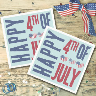 Guardanapo De Papel Patriótico Bandeira Americana Custa 4º Do Partido 