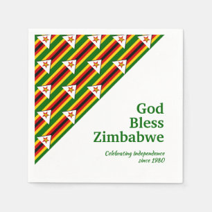 Guardanapo De Papel Patriótico PAVILHÃO ZIMBABUÉ Papel do Zimbabué