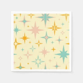 Guardanapo De Papel Pattern of colorful retro stars