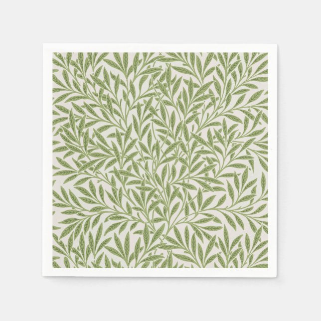 Guardanapo De Papel Pattern of green leafy branches  (Frente)
