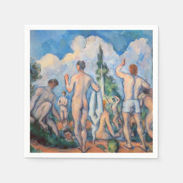 Guardanapo De Papel Paul Cezanne - Banhistas (Frente)