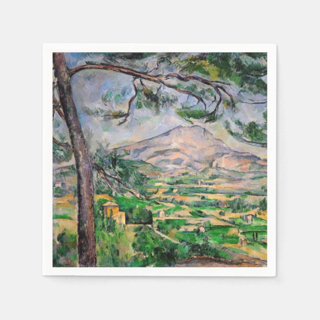 Guardanapo De Papel Paul Cezanne - Mont Sainte-Victoire e pinheiro Gra (Frente)