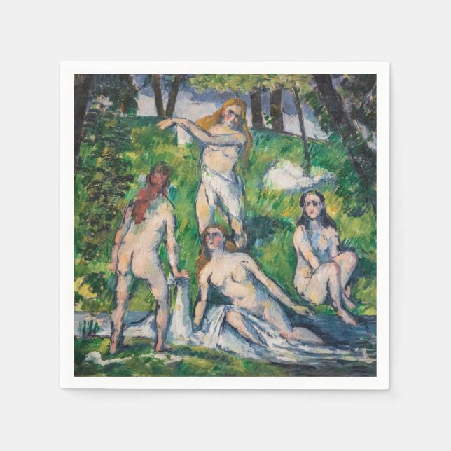 Guardanapo De Papel Paul Cezanne - Quatro Bathers (Frente)