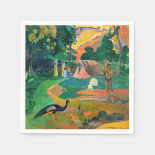 Guardanapo De Papel Paul Gauguin - Paisagem com Peacocks / Matamoe