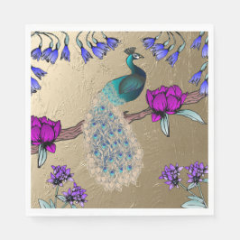 Guardanapo De Papel Pavão Dourado