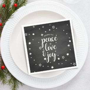 Guardanapo De Papel Paz Amor Alegria Estrela Natal Feriado