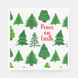 Guardanapo De Papel Paz na Terra Árvores de Natal