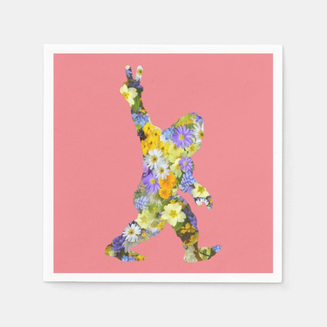 Guardanapo De Papel Pé-Grande Floral do Amor de Paz (Frente)